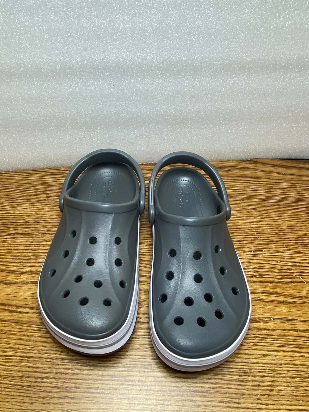 Crocs Women's Bayaband Clogs Classic Slip On Comfort Grey Footbed Size 9